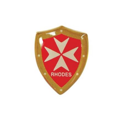 Pin Καρφίτσα Σμάλτου Ρόδος Ασπίδα Κόκκινη