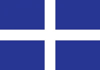 Λινή Σημαία Ελληνική Ξηράς Γαζωτή Χειροποίητη