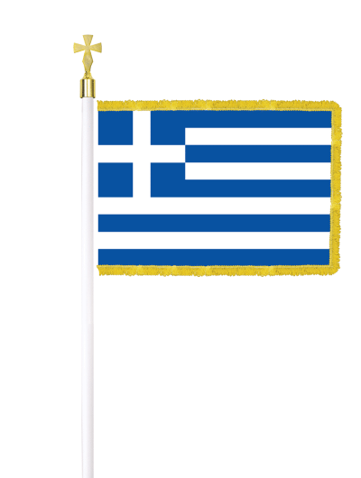 Σετ αλουμινένιο βιδωτό κοντάρι σημαίας με μεταλλικό σπείρωμα εξωτερικού χώρου και βάση τοίχου-μπαλκονιού