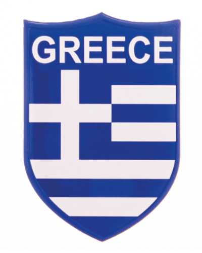Τρισδιάστατο αυτοκόλλητο ασπίδα  GREECE-HELLAS ασπίδα