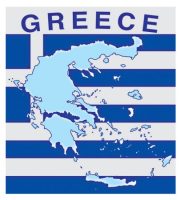 Sticker Αυτοκόλλητο Με Γαλάζιο Χάρτη Ελλάδας